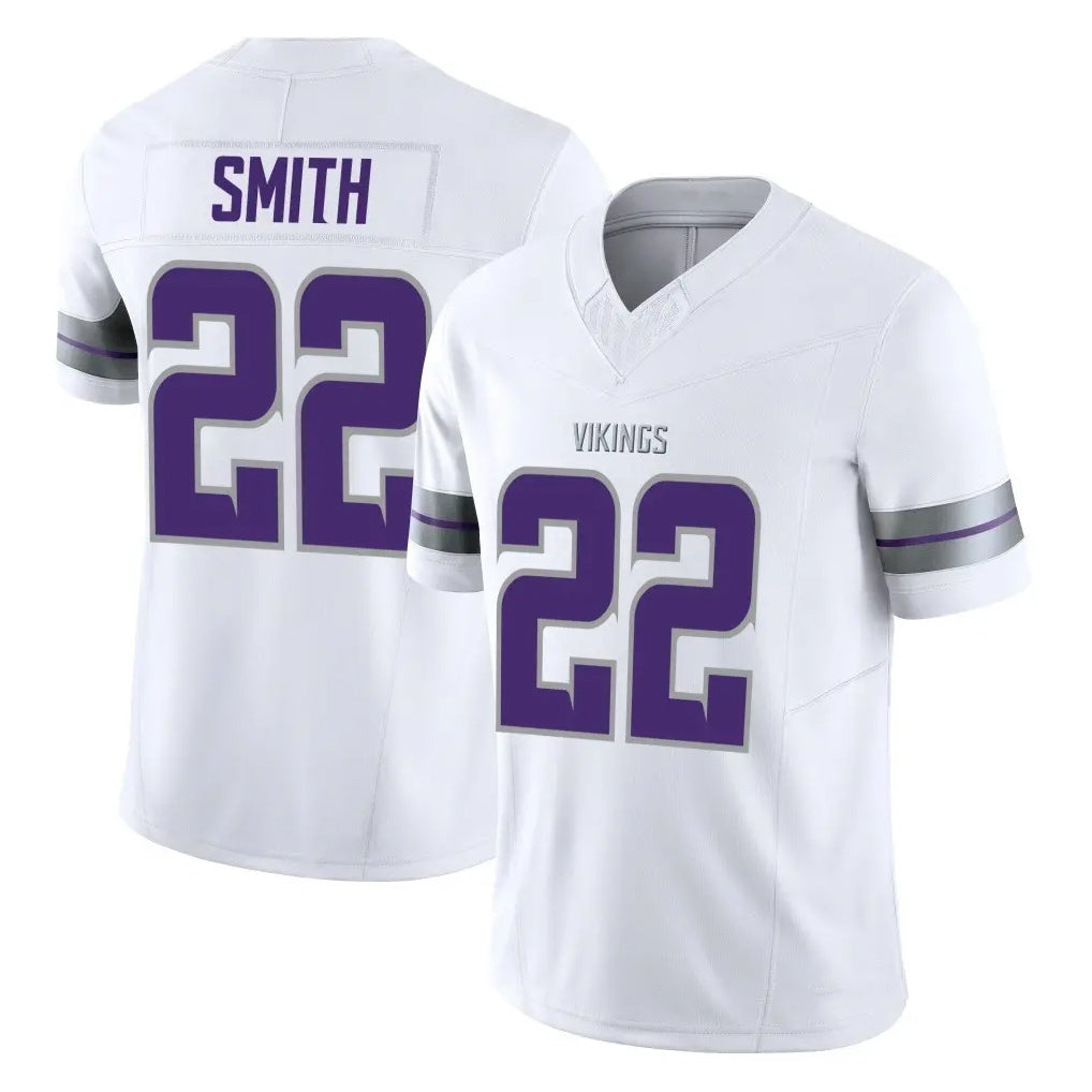 MN.Vikings #22 Harrison Smith Player White Limited Alternate Vapor F.U.S.E. Home Game Cooneas Stitched Jerseys