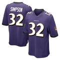B.Ravens #32 Trenton Simpson Player Purple Home Game Cooneas Stitched Jerseys