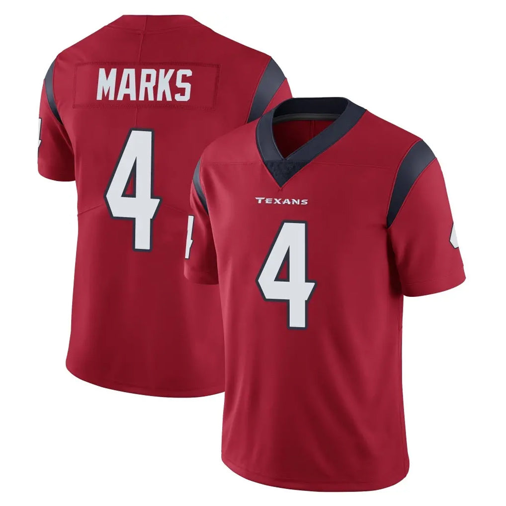H.Texans #4 Woody Marks Player Red Limited Vapor Untouchable Home Game Cooneas Stitched Jerseys