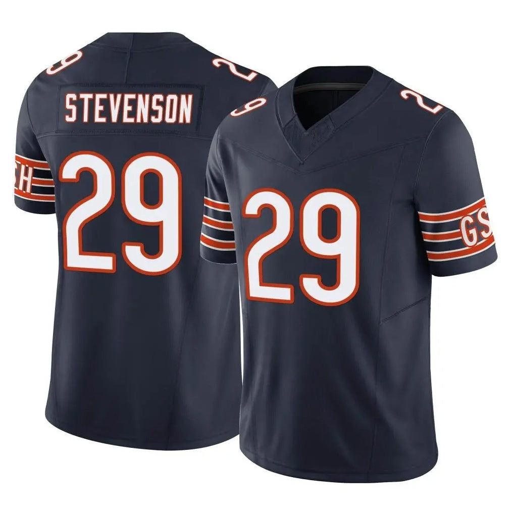 C.Bears #29 Tyrique Stevenson Player Navy Vapor F.U.S.E. Limited Home Game Cooneas Stitched Jerseys