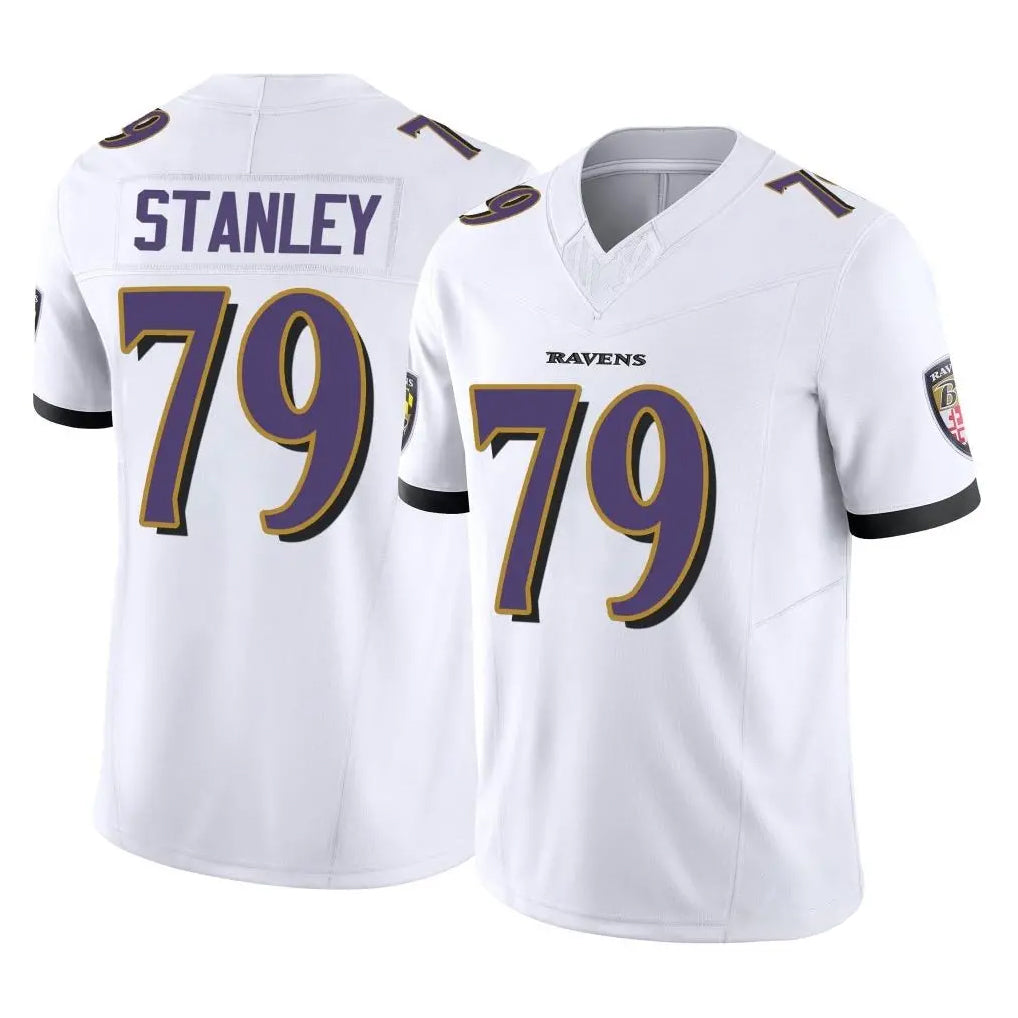 B.Ravens #79 Ronnie Stanley Player White Vapor F.U.S.E. Limited Home Game Cooneas Stitched Jerseys