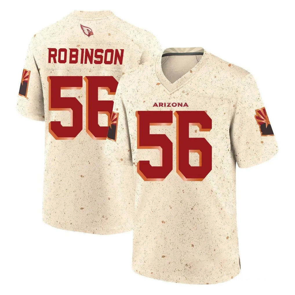 A.Cardinals #56 Darius Robinson Player Cream Rivalries Collection Game Cooneas Stitched Jerseys