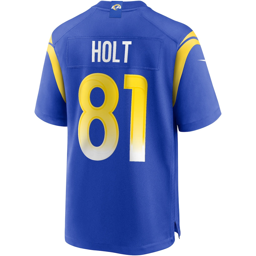 Cooneas LA.Rams #81 Torry Holt Royal Game Retired Player Jersey