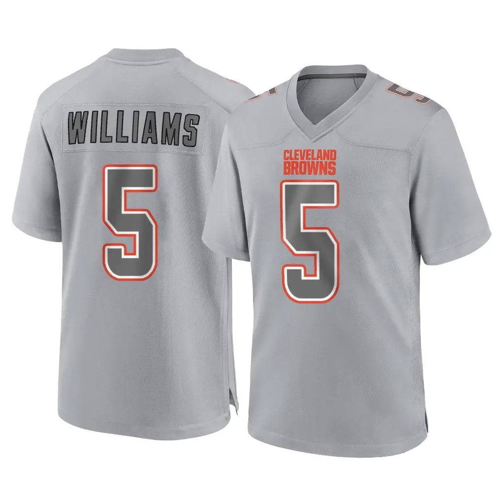 C.Browns #5 Quincy Williams Player Gray Atmosphere Fashion Game Cooneas Stitched Jerseys