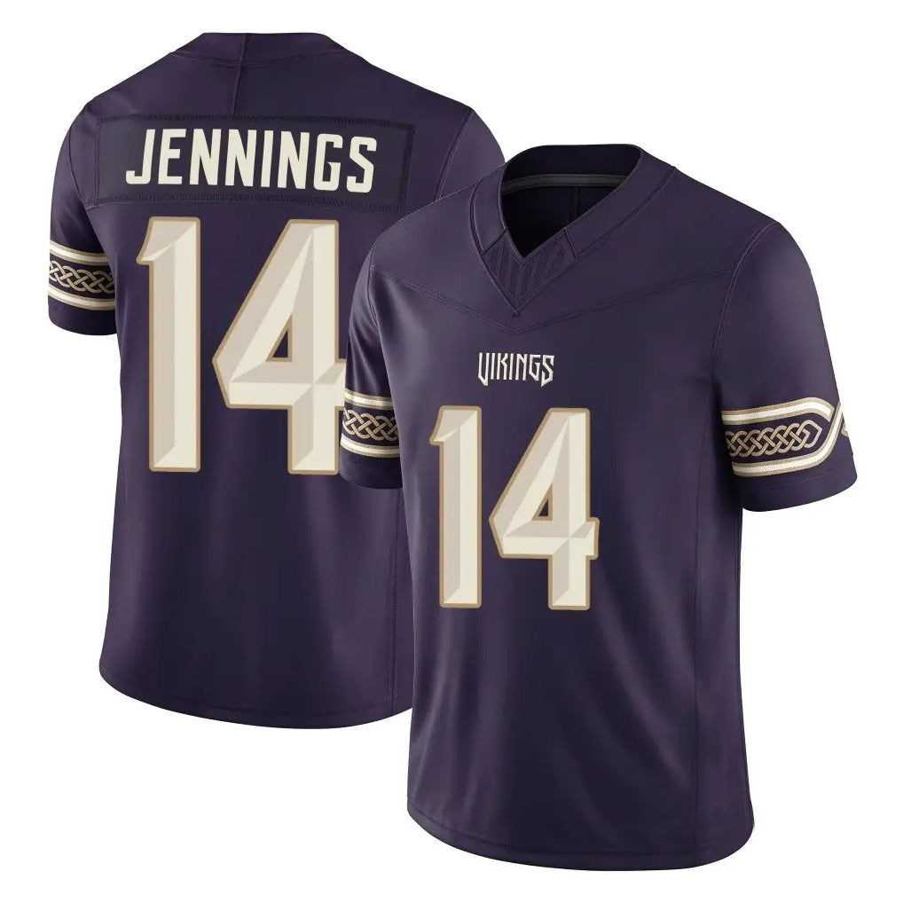 MN.Vikings #14 Jauan Jennings Player Purple Limited 2026 Rivalries Collection Home Game Cooneas Stitched Jerseys