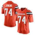 C.Browns #74 Elgton Jenkins Player Orange Home Game Cooneas Stitched Jerseys