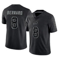 B.Bills #8 Terrel Bernard Player Black RFLCTV Limited Cooneas Stitched Jerseys