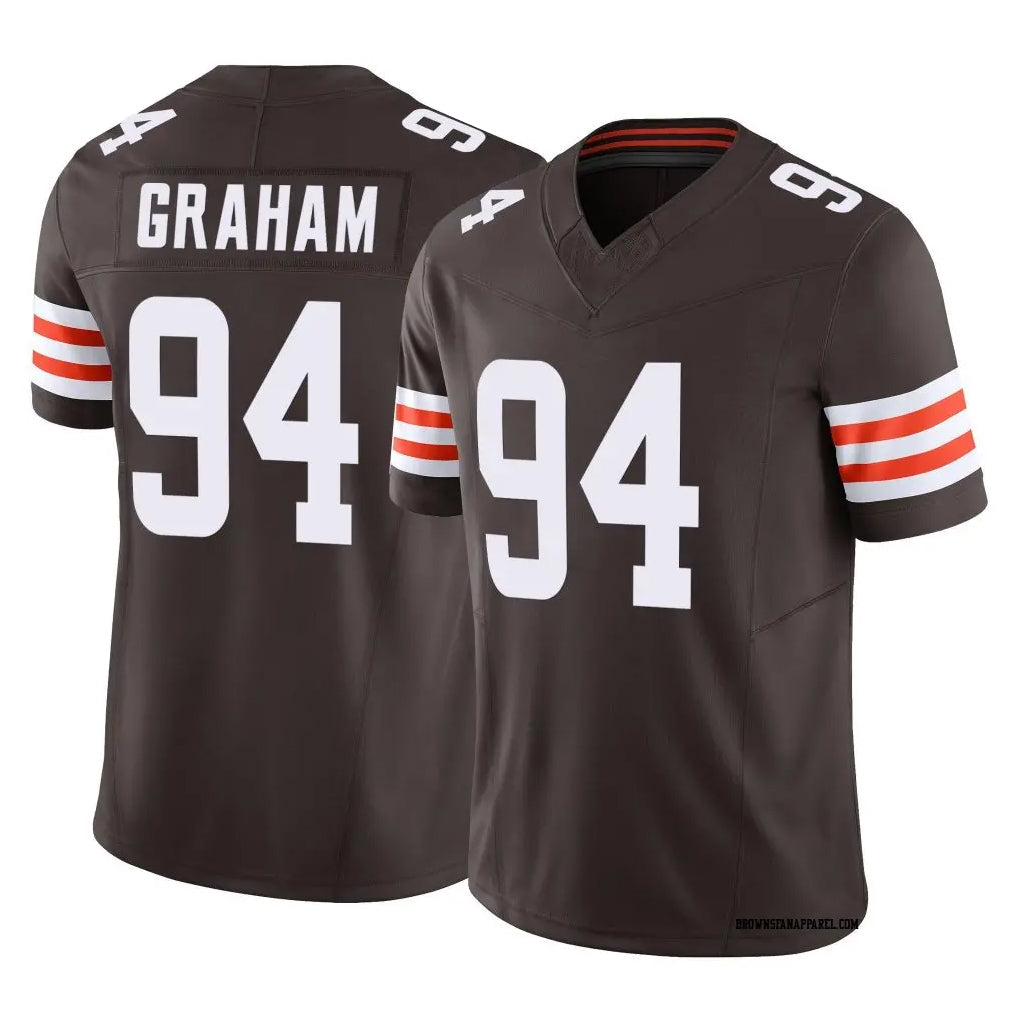 C.Browns #94 Mason Graham Player Brown Vapor F.U.S.E. Limited Home Game Cooneas Stitched Jerseys
