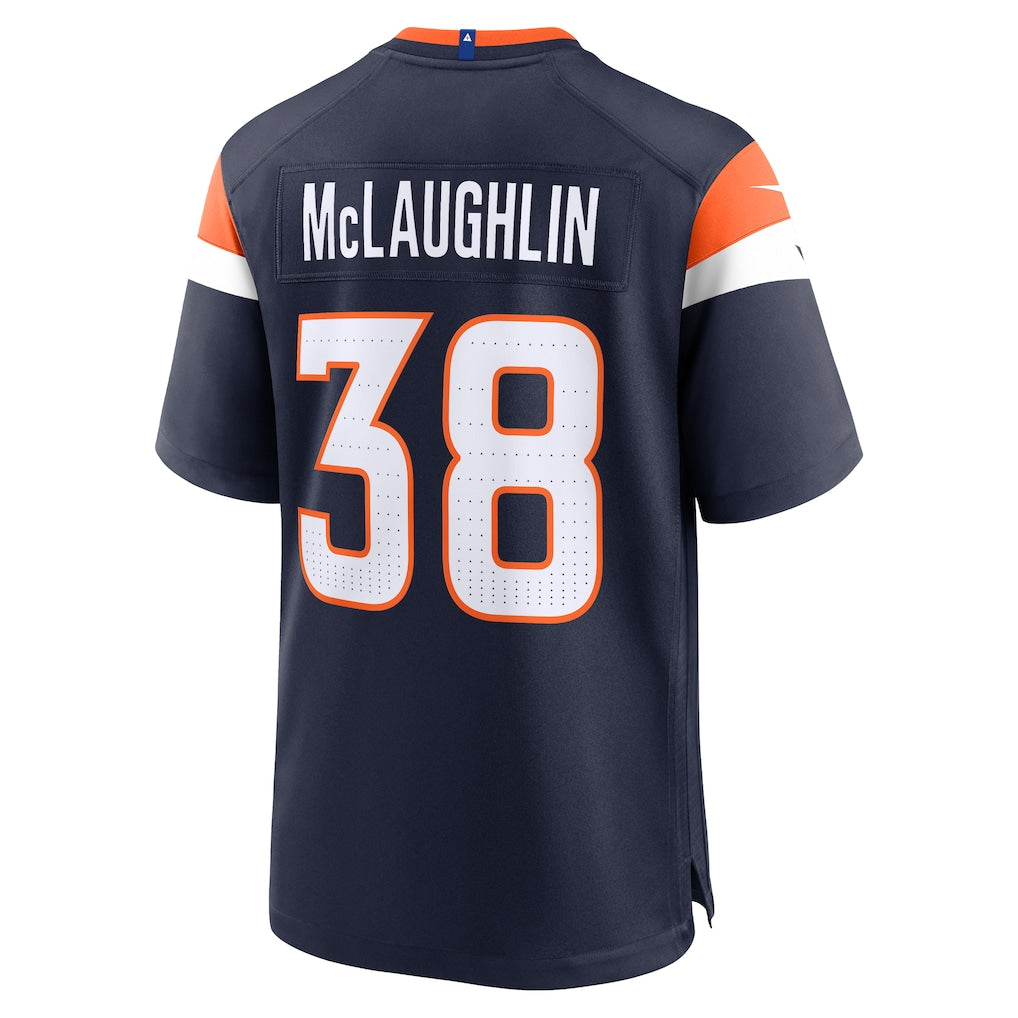 Cooneas D.Broncos #38 Jaleel McLaughlin Navy Alternate Game Jersey