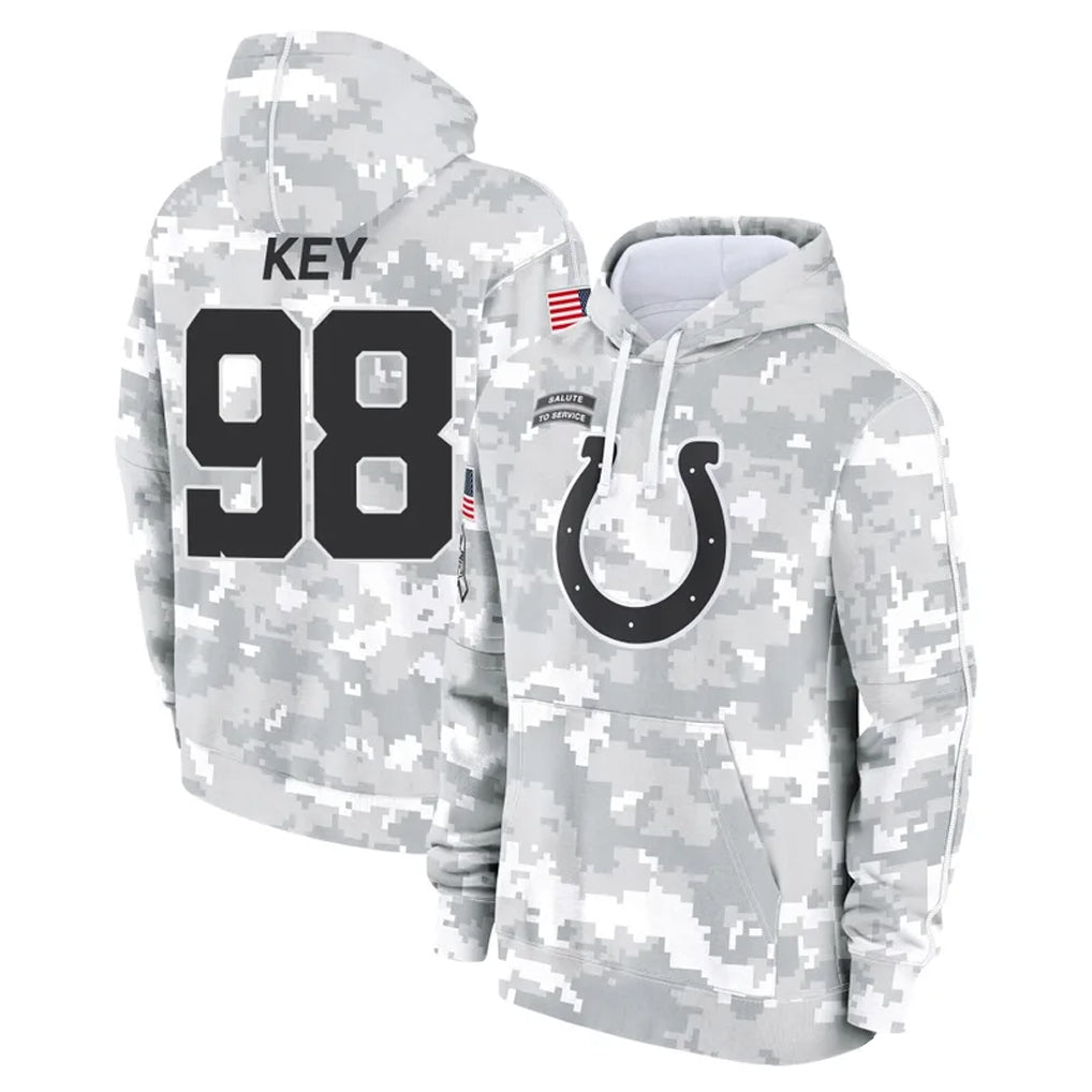 IN.Colts #98 Arden Key Player Arctic Camo Salute to Service Hoodies Limited Game Cooneas Stitched Jerseys
