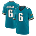 J.Jaguars #6 Antonio Johnson Player Teal Prowler Throwback Limited Home Game Cooneas Stitched Jerseys