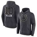 IN.Colts #10 Keenan Allen Player Charcoal Pullover Hoodies Limited Game Cooneas Stitched Jerseys