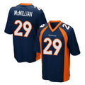 D.Broncos #29 Ja'Quan McMillian Player Navy Game Cooneas Stitched Jerseys