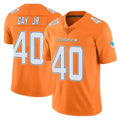 M.Dolphins #40 Willie Gay Jr. Player Orange Limited Home Game Cooneas Stitched Jerseys
