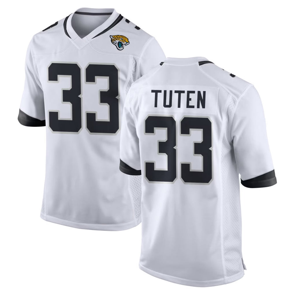 J.Jaguars #33 Bhayshul Tuten Player White Home Game Cooneas Stitched Jerseys
