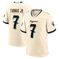 J.Jaguars #7 Brian Thomas Jr. Player Natural 2026 Rivalries Collection Game Cooneas Stitched Jerseys