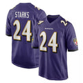 B.Ravens #24 Malaki Starks Player Purple Home Game Cooneas Stitched Jerseys