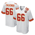 KC.Chiefs #66 Mike Caliendo Player White Home Game Stitched Jerseys