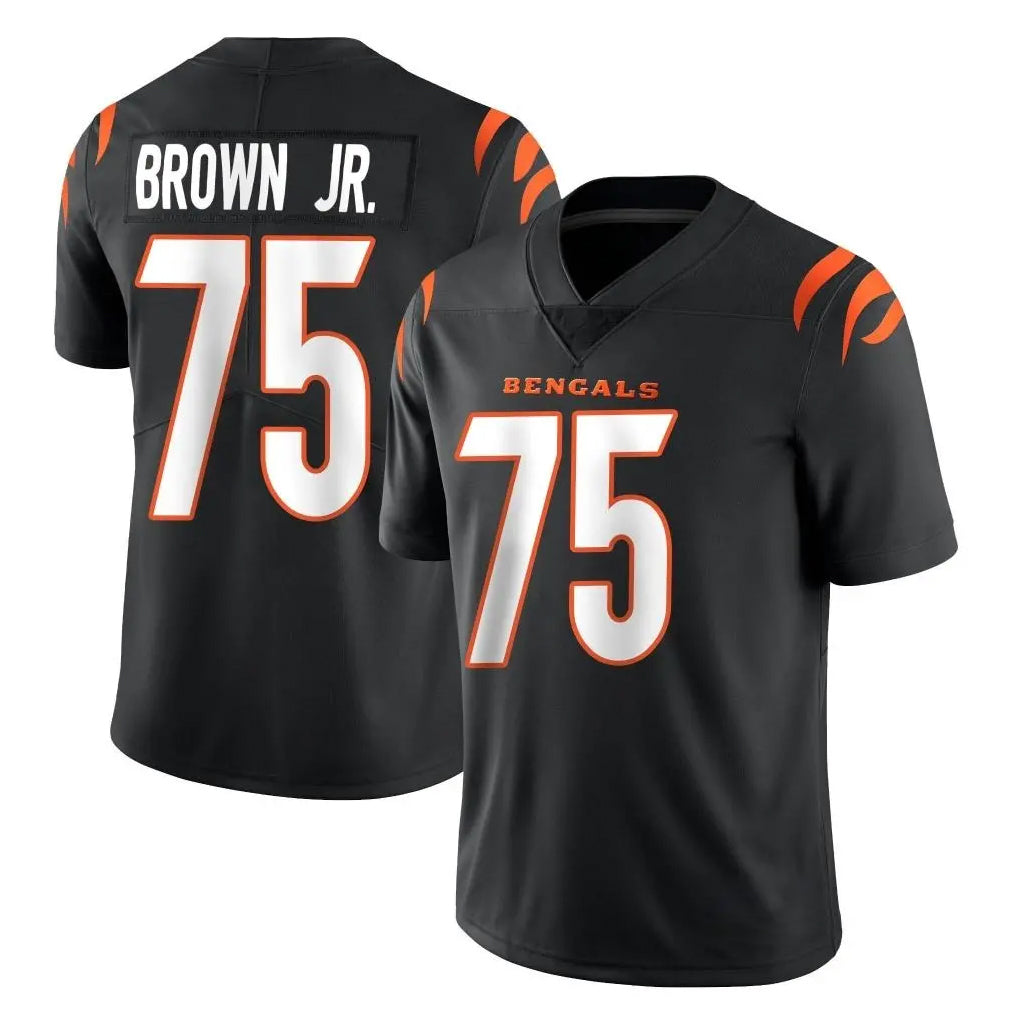 C.Bengals #75 Orlando Brown Jr. Player Black Vapor Untouchable Limited Home Game Cooneas Stitched Jerseys