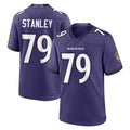 B.Ravens #79 Ronnie Stanley Player Purple Home Game Cooneas Stitched Jerseys