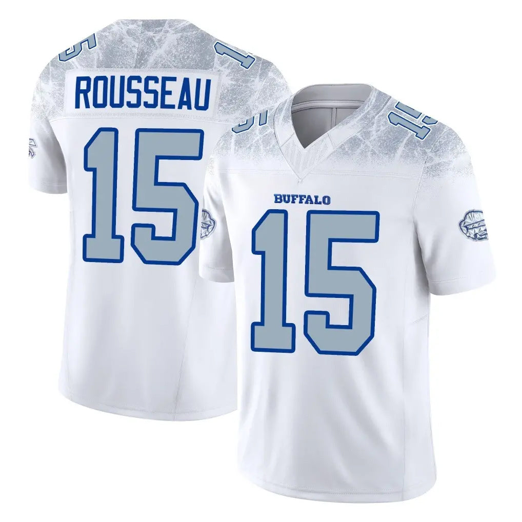 B.Bills #15 Greg Rousseau Player White Rivalries Collection Limited Game Cooneas Stitched Jerseys