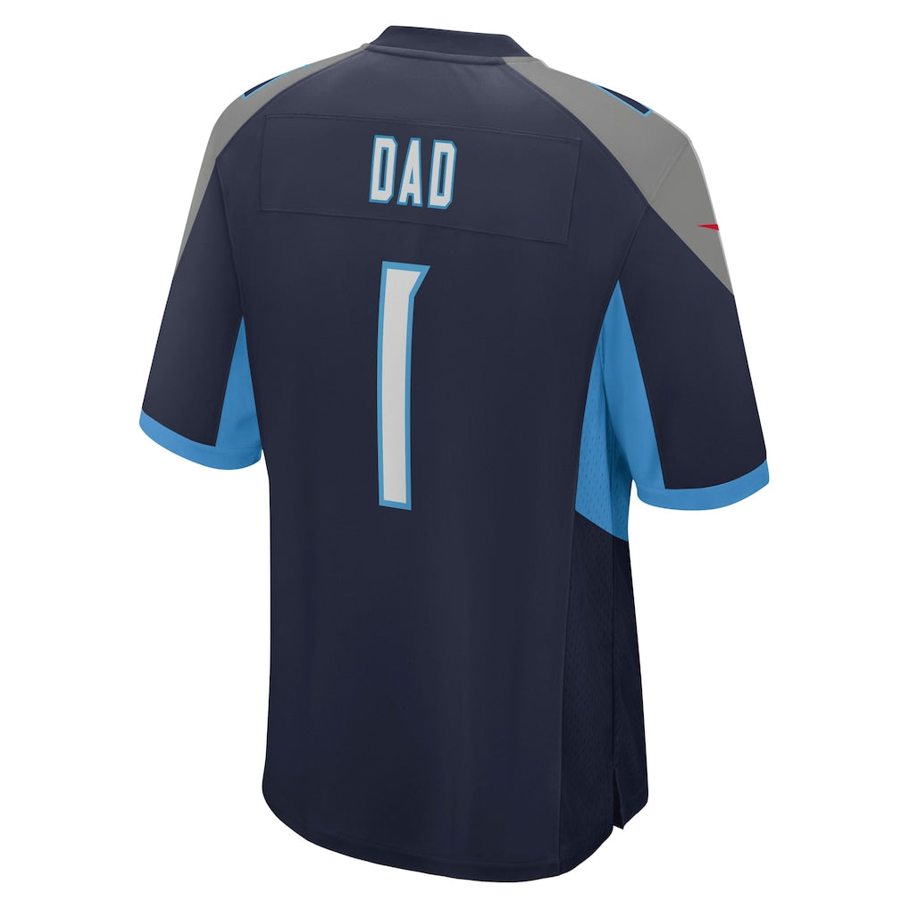 Cooneas T.Titans #1 Dad Navy Game Jersey