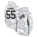 D.Lions #55 Derrick Barnes Player Arctic Camo Salute to Service Hoodies Limited Game Cooneas Stitched Jerseys