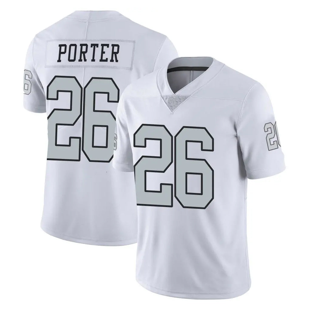 LV.Raiders #26 Darien Porter Player White Limited Color Rush Home Game Stitched Jerseys