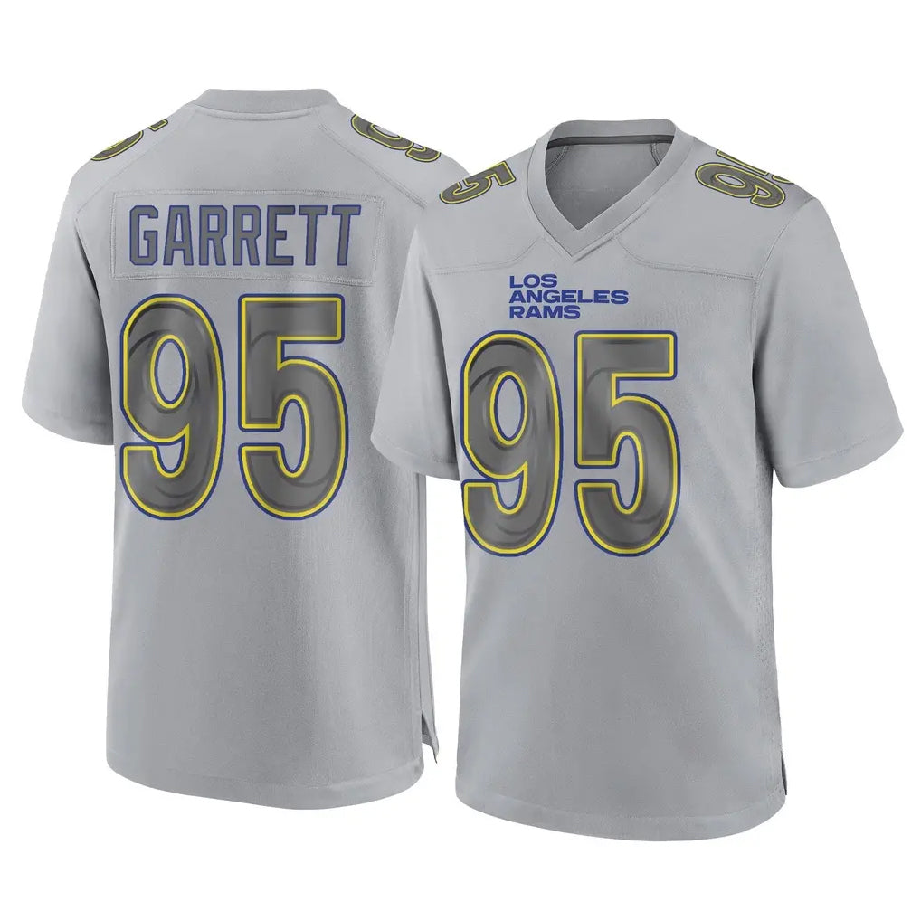 LA.Rams #95 Myles Garrett Player Gray Atmosphere Fashion Home Game Cooneas Stitched Jerseys