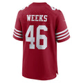 Cooneas SF.49ers #46 Jon Weeks Scarlet Team Game Jersey