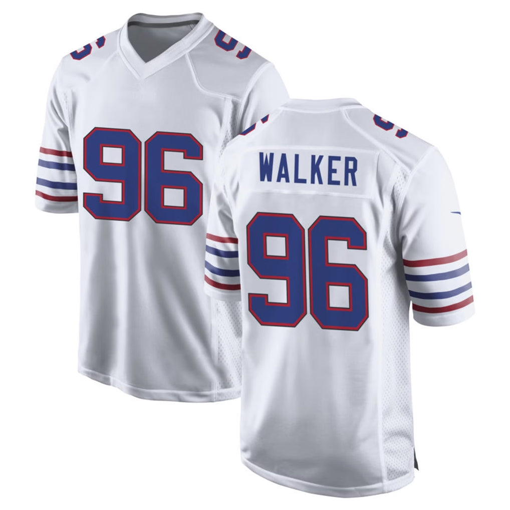 B.Bills #96 Deone Walker Player White Alternate Game Cooneas Stitched Jerseys
