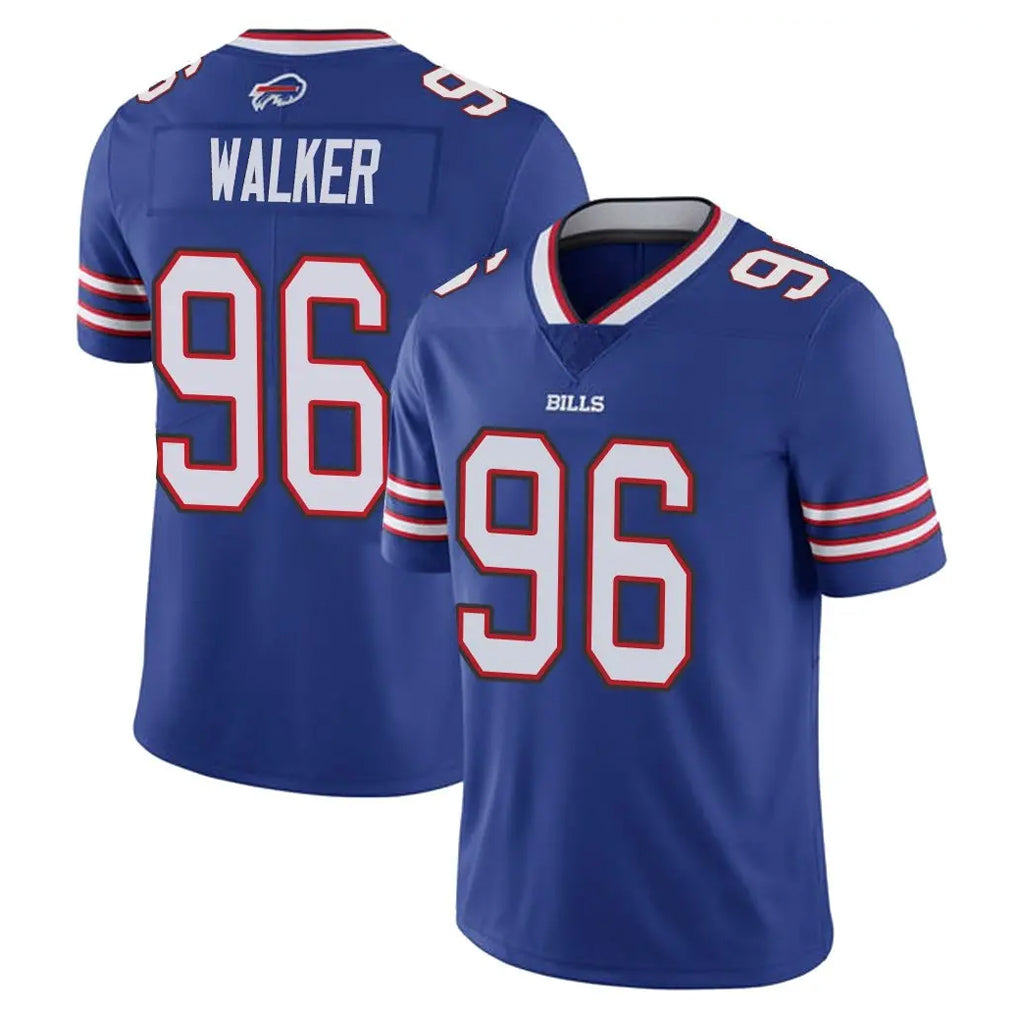 B.Bills #96 Deone Walker Player Royal Vapor Untouchable Limited Cooneas Stitched Jerseys