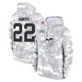 MN.Vikings #22 Harrison Smith Player Arctic Camo Salute to Service Pullover Hoodies Limited Game Cooneas Stitched Jerseys