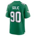 Cooneas P.Eagles #90 Mike Golic Kelly Green Retired Player Alternate Game Jersey