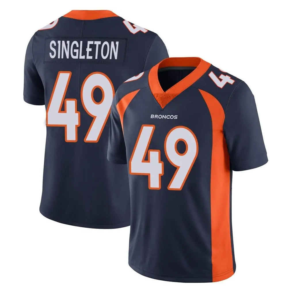 D.Broncos #49 Alex Singleton Player Navy Vapor Untouchable Limited Game Cooneas Stitched Jerseys