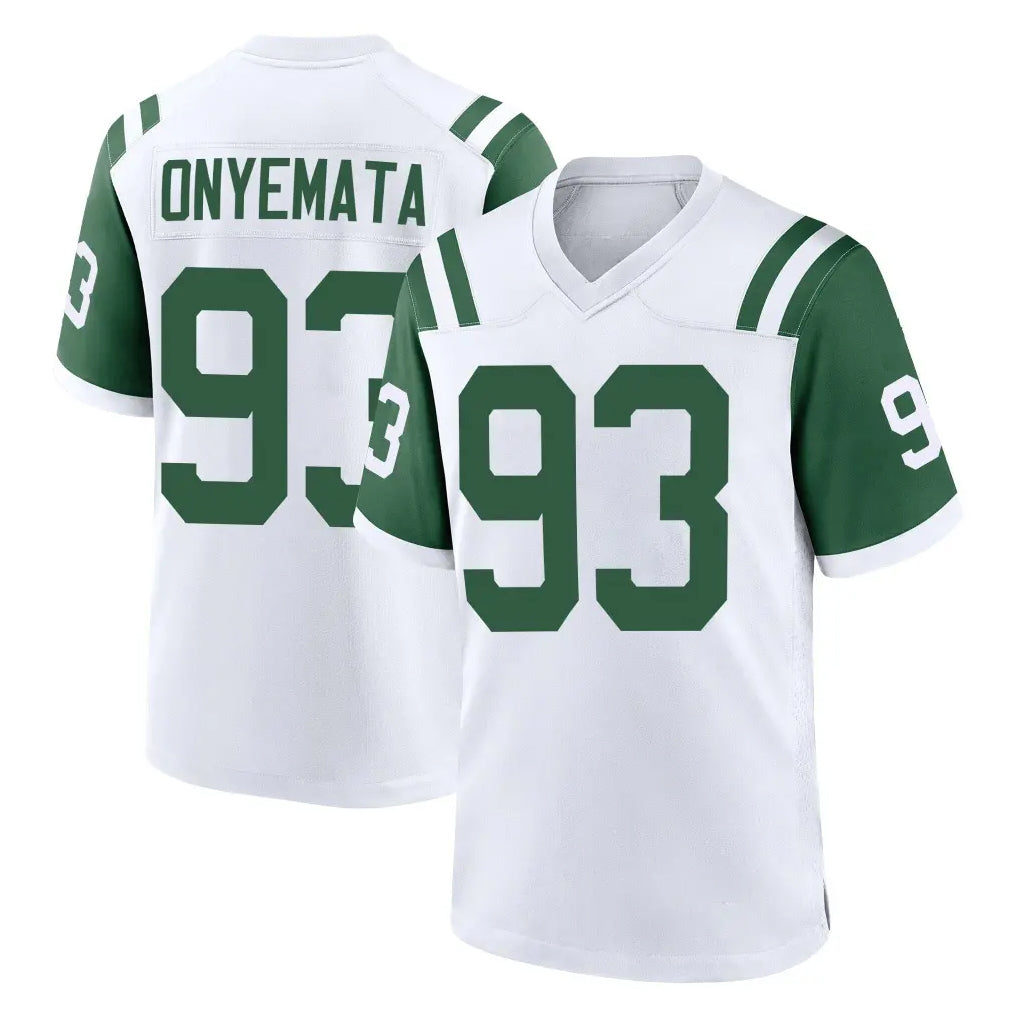 NY.Jets #93 David Onyemata Player White Classic Home Game Cooneas Stitched Jerseys