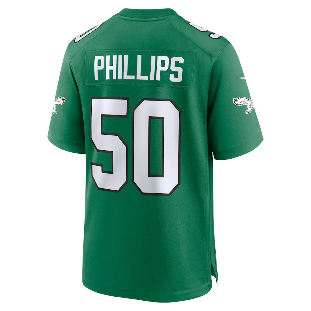 Cooneas P.Eagles #50 Jaelan Phillips Kelly Green Alternate 2 Game Jersey