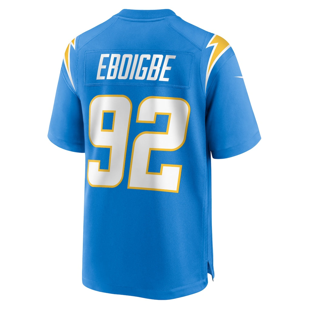 Cooneas LA.Chargers #92 Justin Eboigbe Powder Blue Team Game Jersey