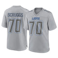 D.Lions #70 Juice Scruggs Player Gray Atmosphere Fashion Home Game Cooneas Stitched Jerseys