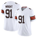C.Browns #91 Alex Wright Player White Vapor F.U.S.E. Limited Home Game Cooneas Stitched Jerseys
