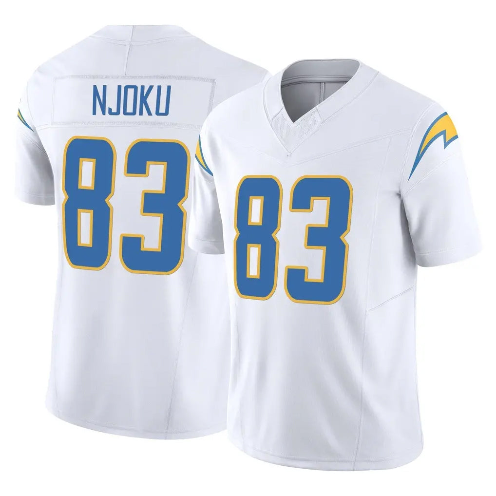 LA.Chargers #83 David Njoku Player White Limited Vapor F.U.S.E. Home Game Stitched Jerseys