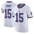 NY.Giants #15 Jordan Stout Player White Color Rush Home Game Cooneas Stitched Jerseys