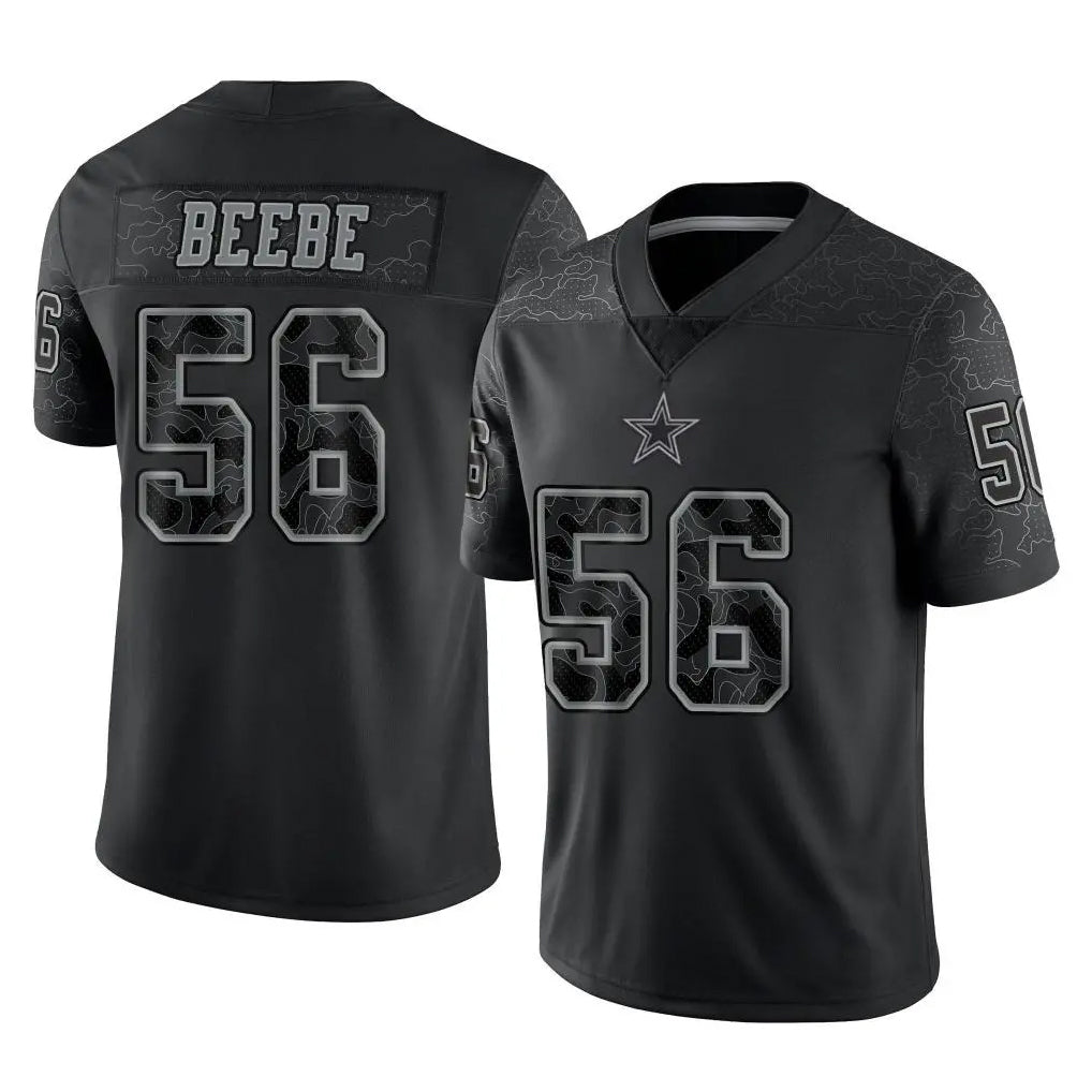 D.Cowboys #56 Cooper Beebe Player Black Limited Reflective Home Game Cooneas Stitched Jerseys