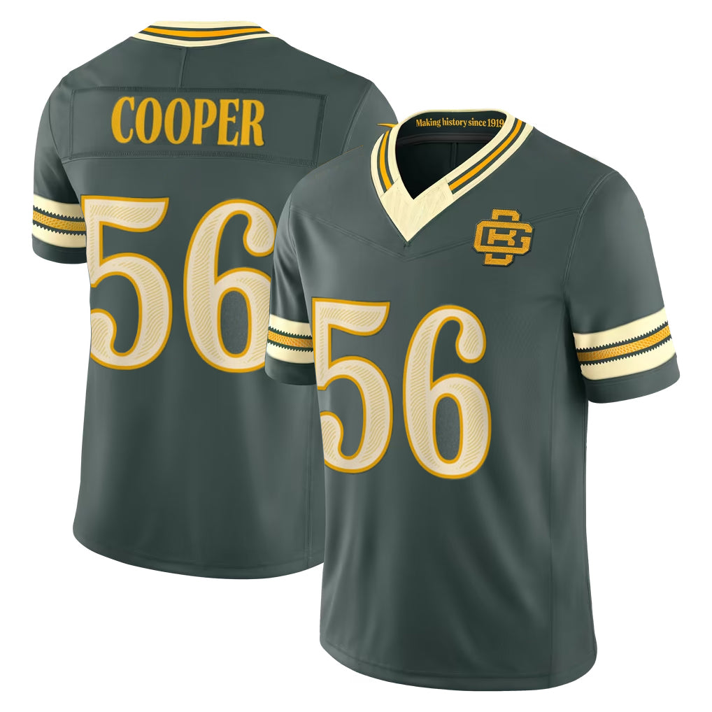GB.Packers #56 Edgerrin Cooper Player Green Limited 2026 Rivalries Collection Home Game Cooneas Stitched Jerseys