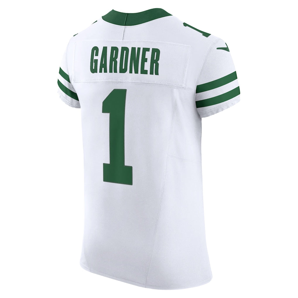 Cooneas NY.Jets #1 Ahmad Sauce Gardner White Alternate Vapor F.U.S.E. Elite Jersey