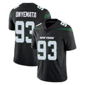 NY.Jets #93 David Onyemata Player Stealth Black Limited Vapor Home Game Cooneas Stitched Jerseys
