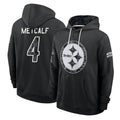 P.Steelers #4 DK Metcalf Player 2026 Black Logo Pullover Hoodies Limited Game Cooneas Stitched Jerseys