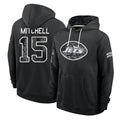 NY.Jets #15 Adonai Mitchell Player 2026 Black Logo Pullover Hoodies Limited Game Cooneas Stitched Jerseys