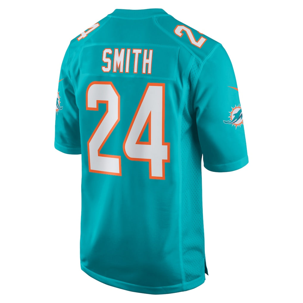 Cooneas M.Dolphins #24 Cam Smith Aqua Game Jersey