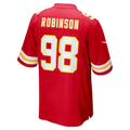 Cooneas KC.Chiefs #98 Janarius Robinson Red Team Game Jersey